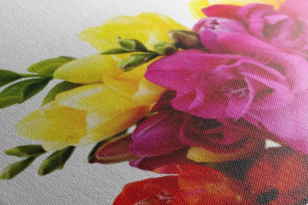 Quadro su tela – Bouquet di fresie