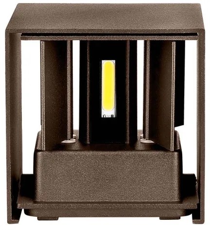 Applique LED da esterno LED/11W/230V 3000K IP65 marrone