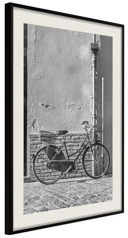 Poster  Bicycle with Black Tires  Cornice Quadri Cornice nera con pass-partout, Larghezza x Altezza Home decor 40x60