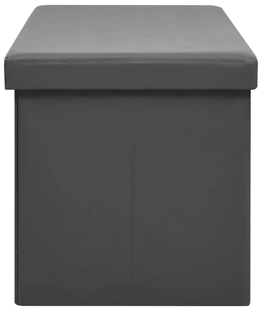 Panca portaoggetti pieghevole grigia in pvc