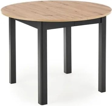 Tavolo allungabile Ringo in rovere/nero - L102-142xL102xH76 cm