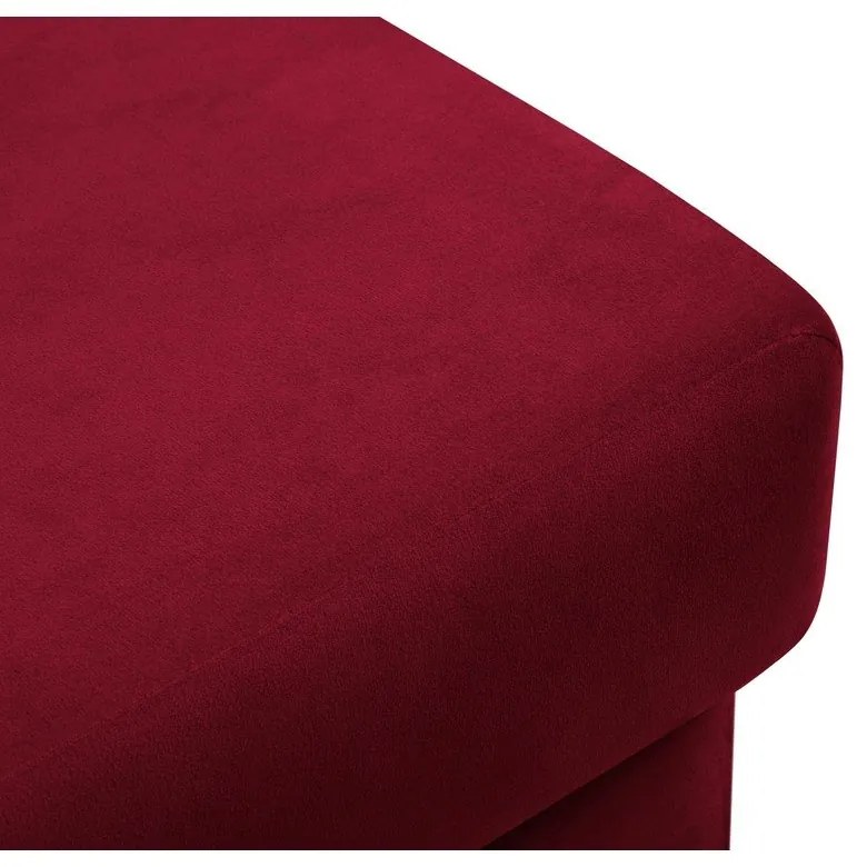 Poggiapiedi rosso con rivestimento in velluto Kyoto – Cosmopolitan Design