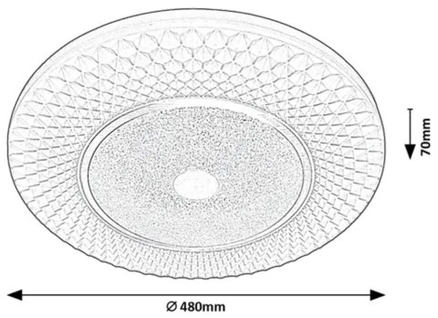 Rabalux 3254 - Plafoniera LED dimmerabile TORNADO LED/72W/230V + telecomando