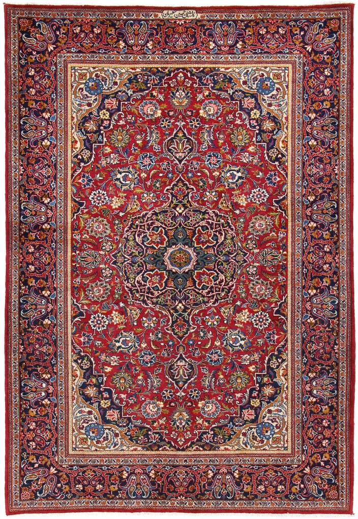 Kashan Tappeto 210 x 140 (Iran) Annodato A Mano