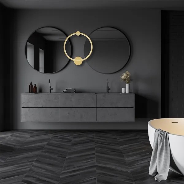 Lampada da parete LED SATURNO 25W 230V Ø50 cm IP44 oro