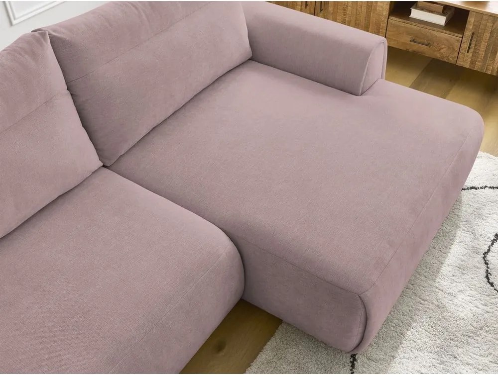 Divano angolare in rosa chiaro Aden – Bobochic Paris