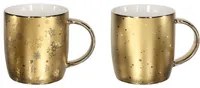 Mug Bombato 370 cc All Gold Porcellana oro linea Natale