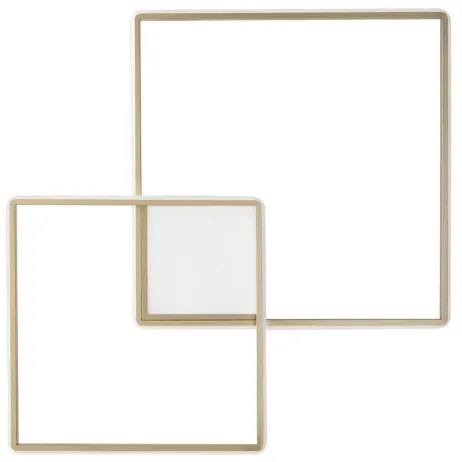 Plafoniera LED DOWEL 75x7 cm in metallo verniciato oro