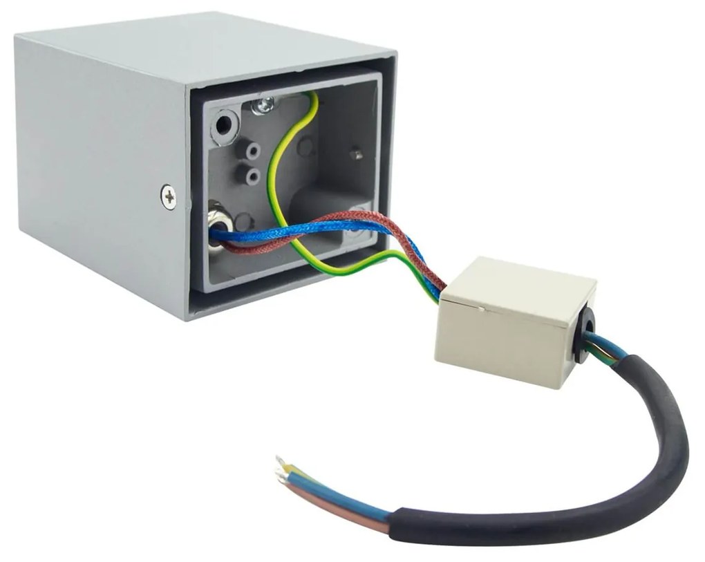 Applique Quadrata Monodirezionale IP65 - GU10 Grigio