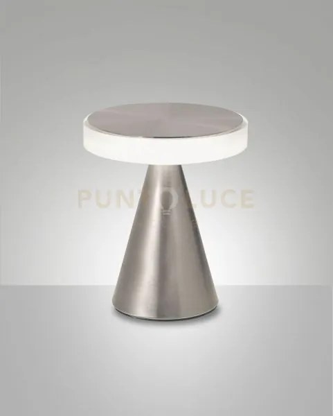 Neutra da tavolo nichel satinato h.20cm a led 3000k - 8w - 750 lm ...