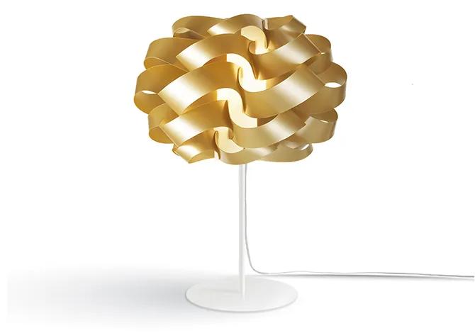 Lampada Da Tavolo Moderna 1 Luce Cloud In Polilux Oro Made In Italy