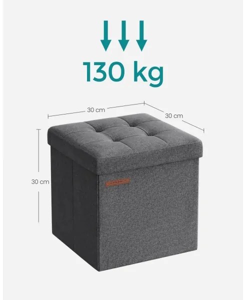 Pouf SULTAN 30x30 cm grigio