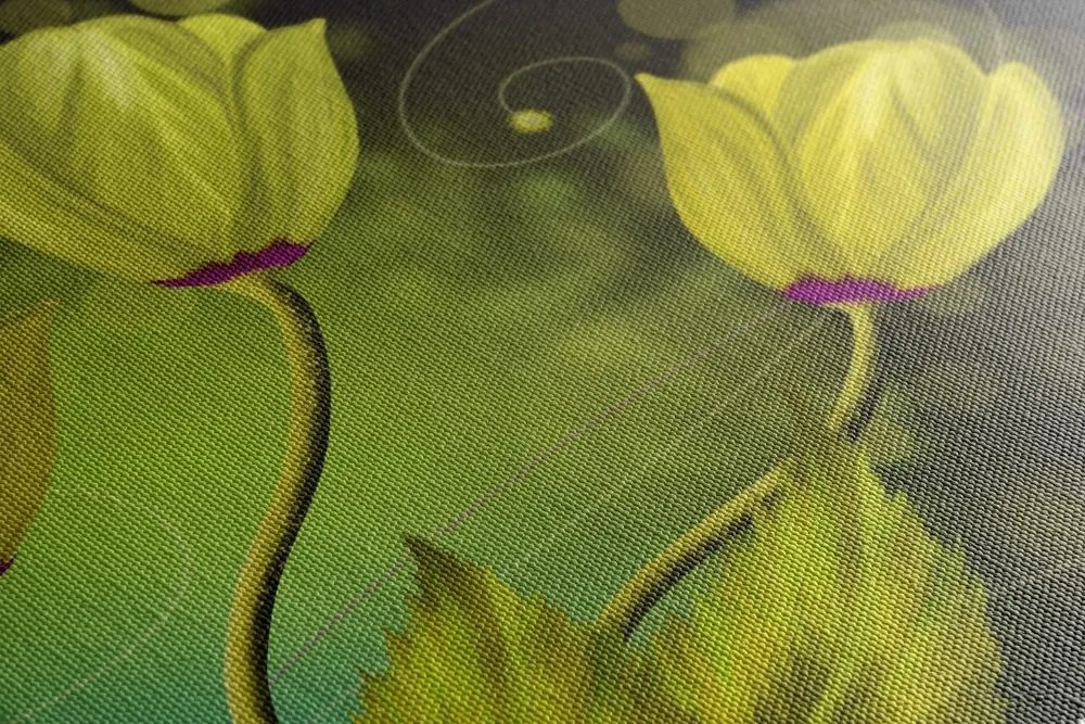 Quadro su tela – Fiori d'oro