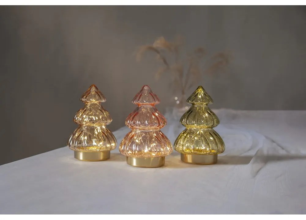 Decorazione luminosa arancione con motivo natalizio ø 12 cm Abete - Star Trading