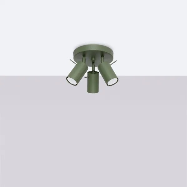 Sollux SL.1503 - Faretto RING 3xGU10/10W/230V verde