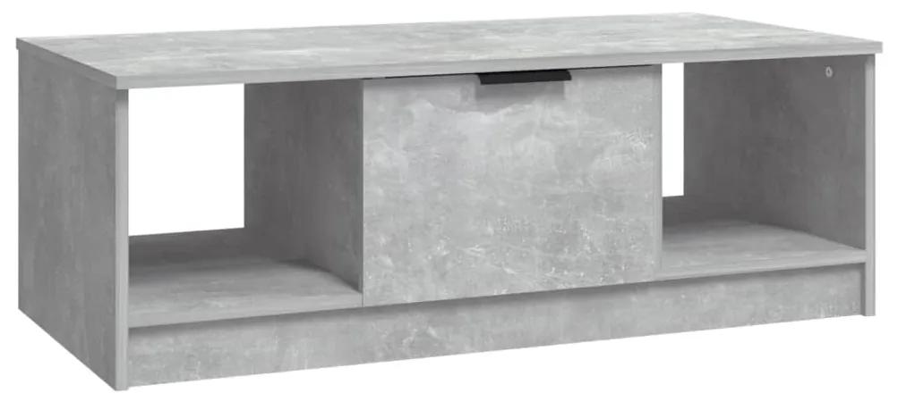 Tavolino salotto grigio cemento 102x50x36 cm legno multistrato