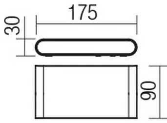 Redo 9054 - Applique a LED da esterno POCKET LED/13W/230V IP54