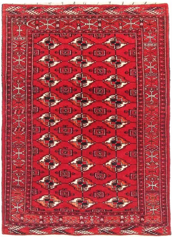 Bokhara Tappeto 120x170 Rosso (Iran) Annodato A Mano