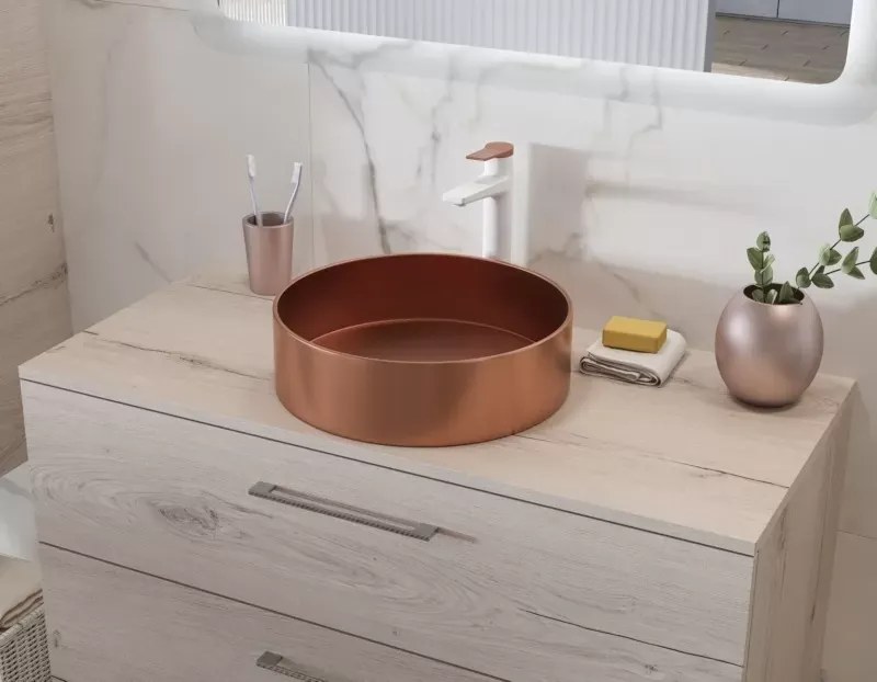 Mobile bagno sospeso da 100 cm due cassetti soft close EL-100P - KAMALU