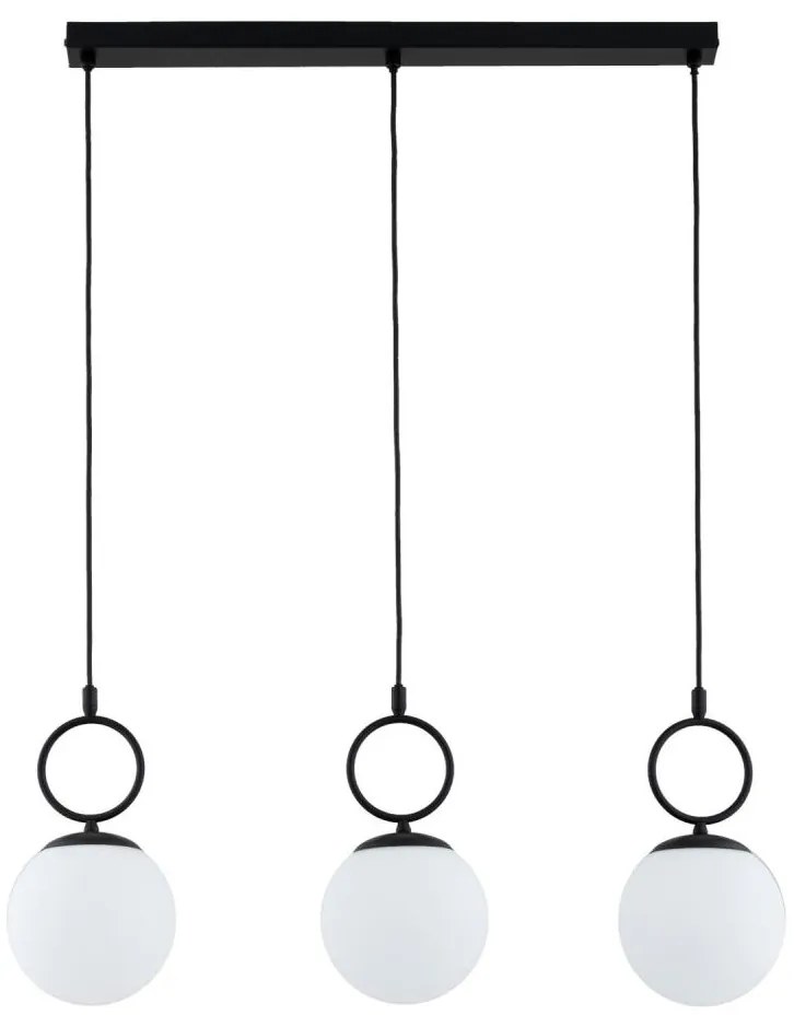 Lampadario a sospensione con filo SITRO 3xE14/10W/230V nero/bianco