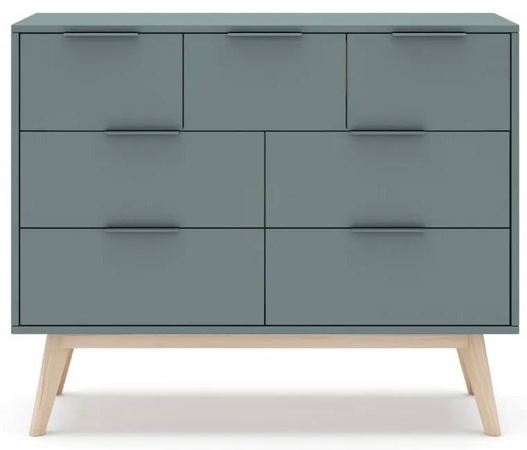 Cassettiera verde polveroso 120x83x40 cm Pisco – Marckeric