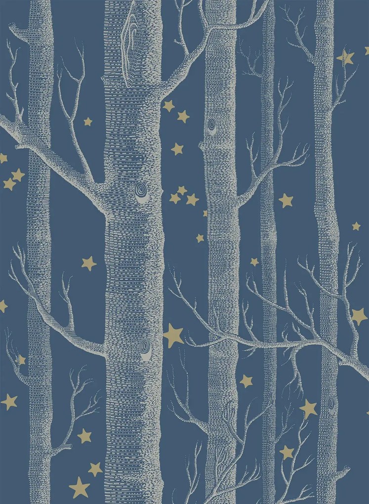 Cole & Son Carta da parati Woods & Stars - Midnight