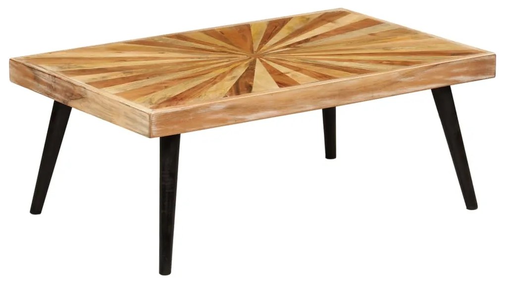 Tavolino da salotto in legno massello di mango 90x55x36 cm