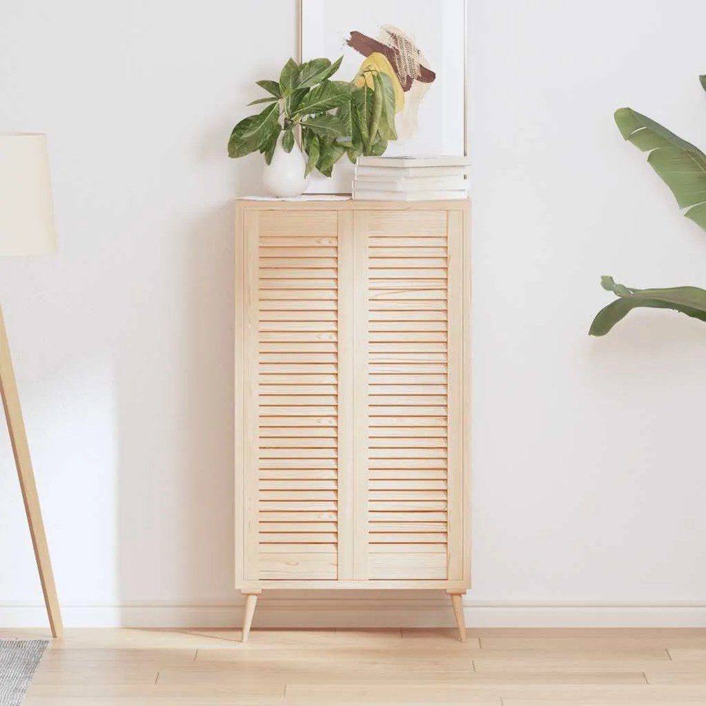 Ante Con Design A Lamelle 2 Pz 99x29,5 Cm İn Legno Di Pino /