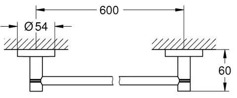 GROHE 41178000 - Porta asciugamani START 654 mm cromo lucido