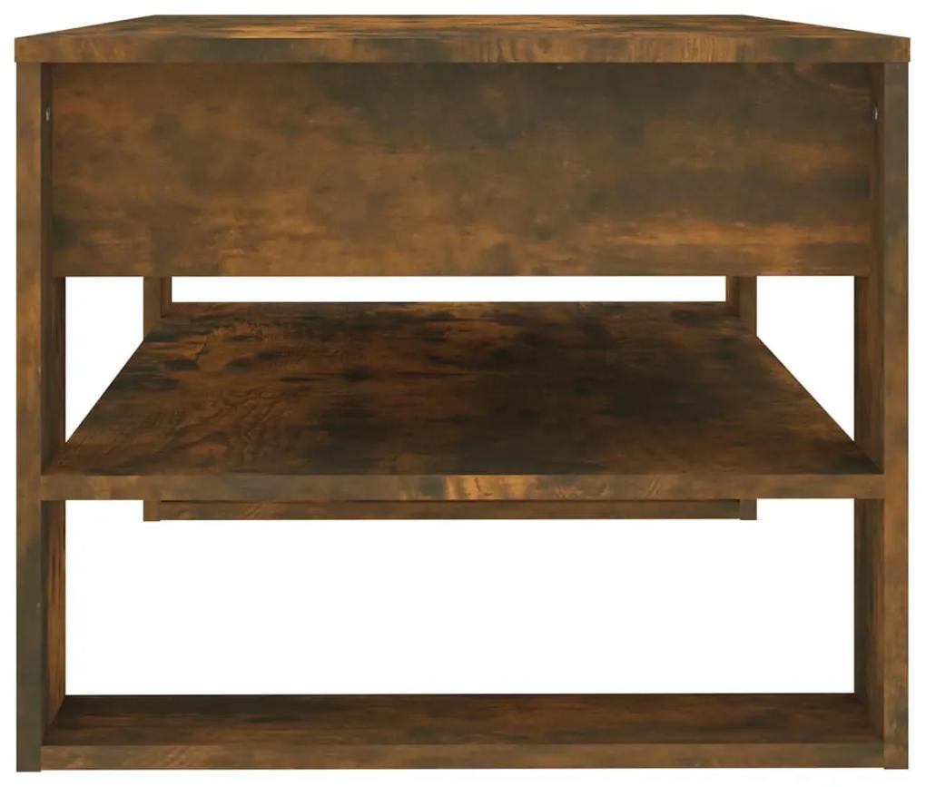 Tavolino salotto rovere anticato 102x55x45 cm legno multistrato
