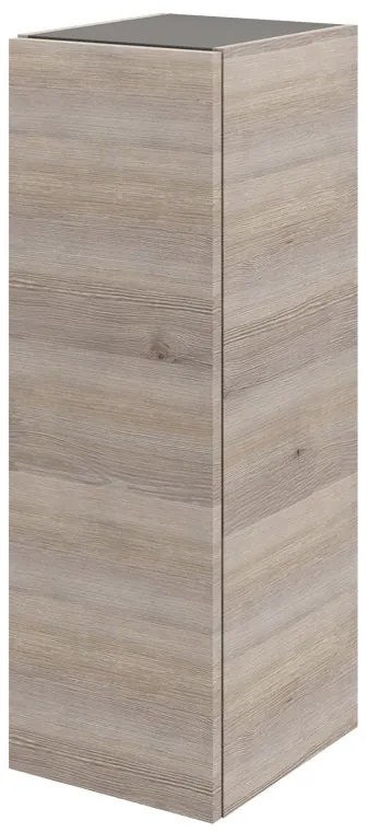 Pensile bagno Neo rovere grigio SENSEA, 1 anta apertura da destra P 35 x L 30 x H 90 cm