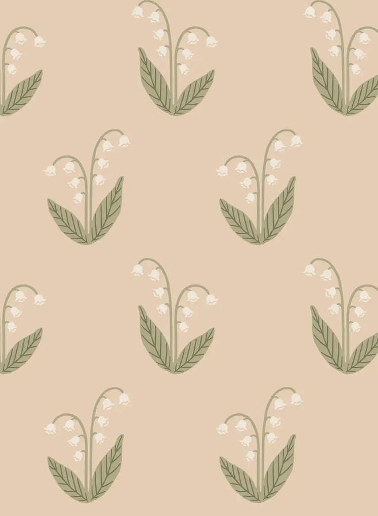 Sandberg Carta da parati Lilly - Blush