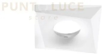 Faretto valley gu10 quadrato cut out l.9,8cm bianco ip20