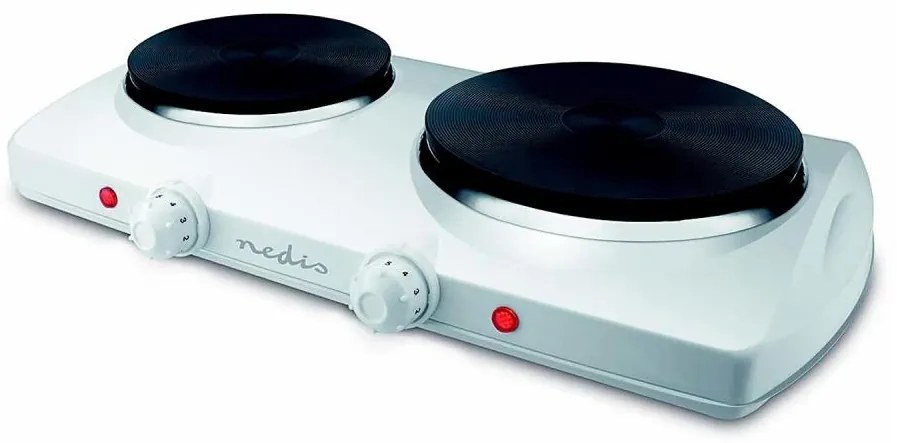 Nedis KAEP251EWT2 - Doppio fornello elettrico 15,5 cm e 18,5 cm 2300W/230V