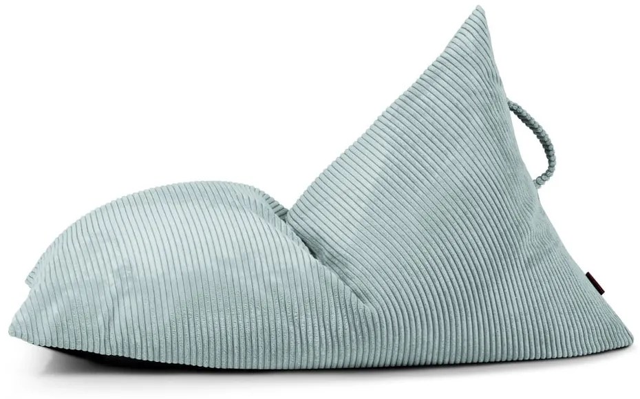 Pouf a sacco per bambini color menta con rivestimento in velluto a coste Razzy – SLOWDOWN