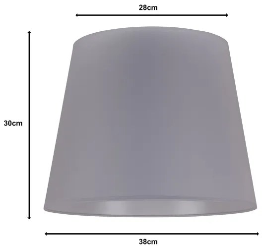 Duolla - Paralume per lampada da terra CLASSIC L E27 diametro 38 cm grigio