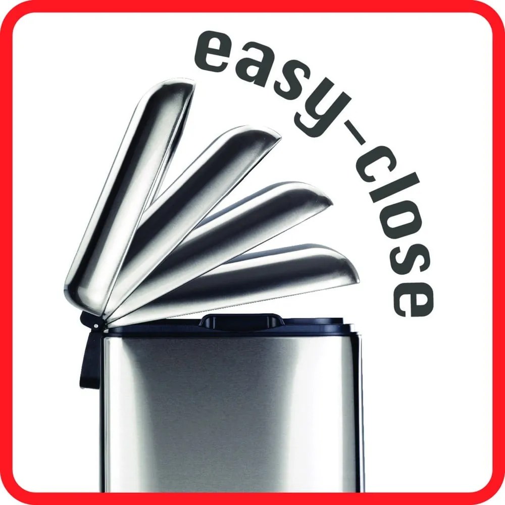 Cestino per la spazzatura nero opaco in acciaio con pedale 12 l Design – Wenko