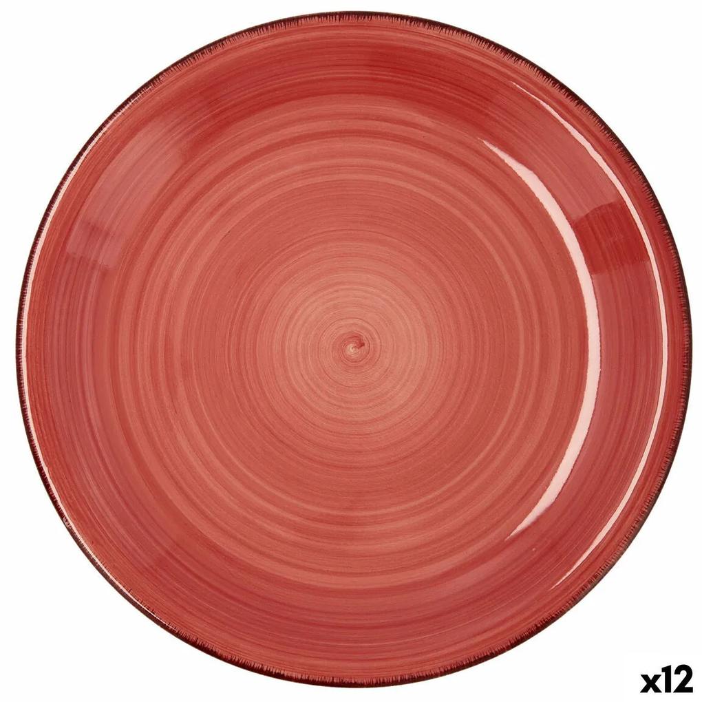 Piatto Piano Quid Vita Ceramica Rosso (Ø 27 cm) (12 Unità)