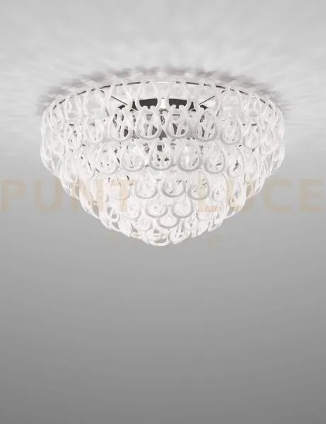 Giogali lampadadario a soffitto 80 bianco e cromo lucido 5 luci att...
