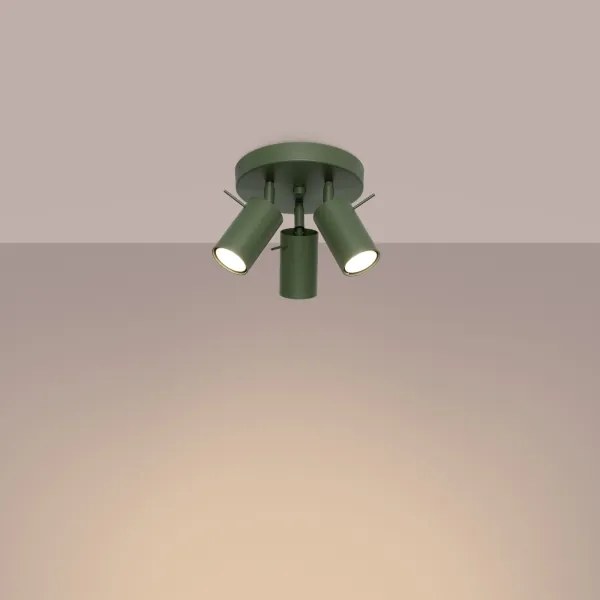 Sollux SL.1503 - Faretto RING 3xGU10/10W/230V verde