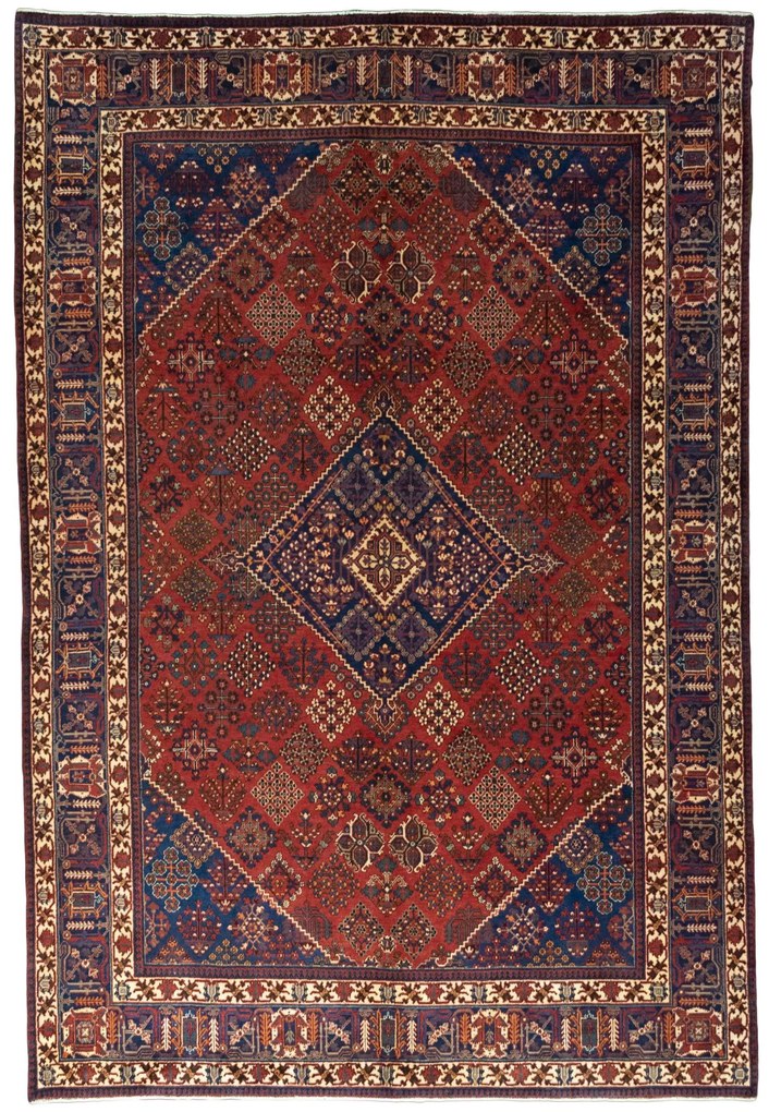 Josheghan Tappeto 220x330 Rosso (Iran) Annodato A Mano