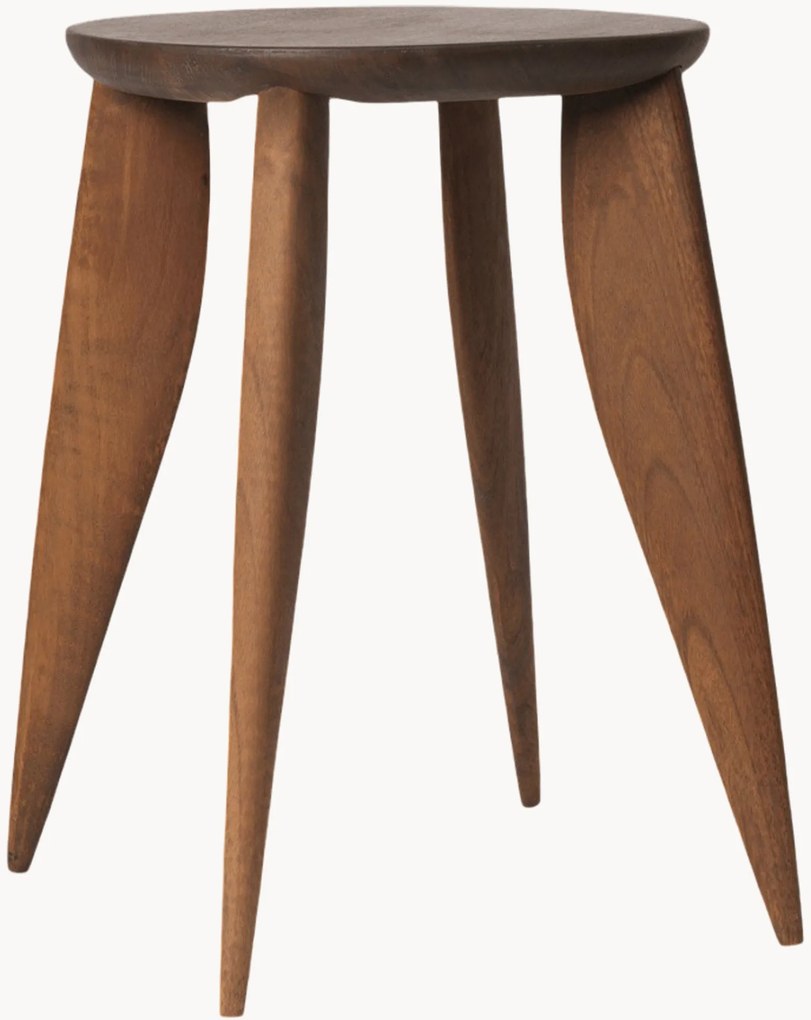 Tavolino rotondo in legno di noce Feve