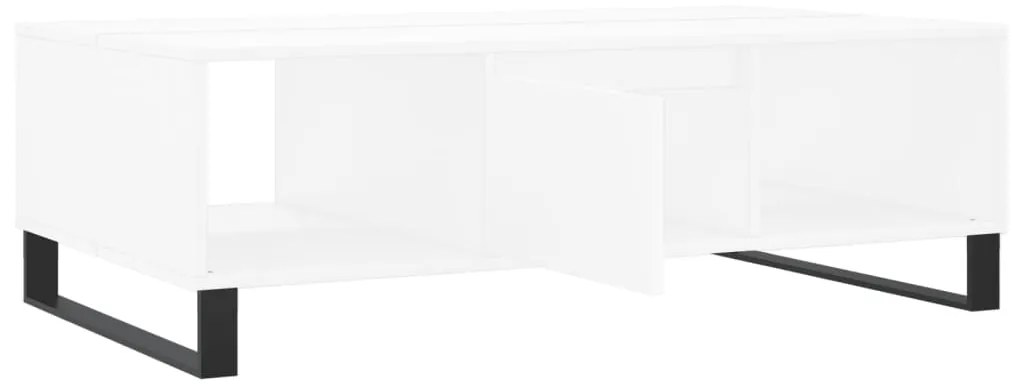 Tavolino da Salotto Bianco 104x60x35 cm in Legno Multistrato