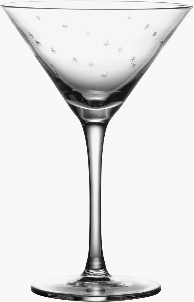 Set di 2 bicchieri da Martini in cristallo soffiato Stars