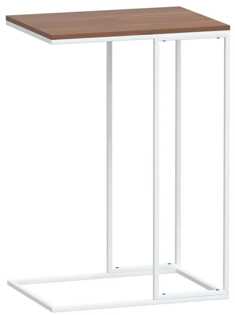 Tavolino da Salotto Bianco 40x30x59 cm in Legno Multistrato