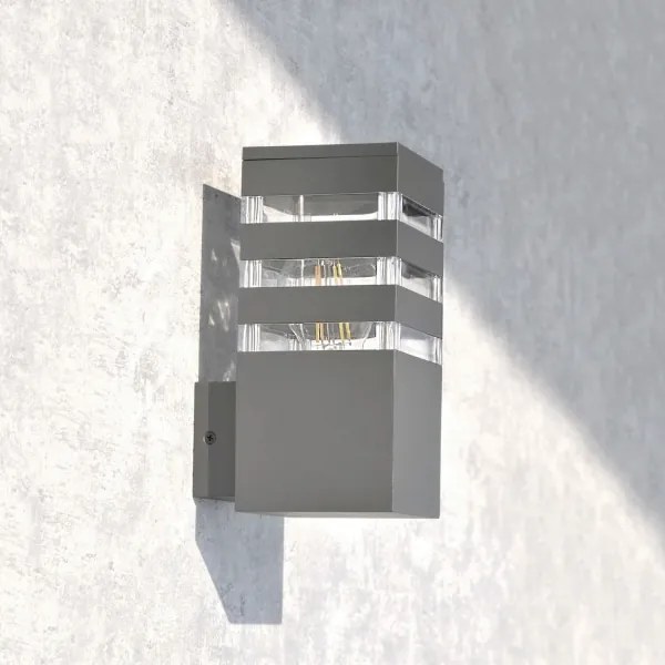LED RGBW dimmerabile applique da esterno TEKSAS 1xE27/9W/230V IP44 antracite