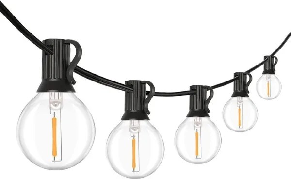 Brilagi - GIRLANDA catena decorativa LED per esterni 18xE12 13 m nero IP44 bianco caldo