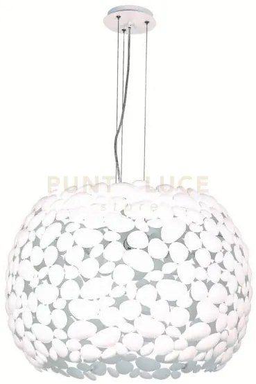 Lampadario a sospensione dioniso bianca 5 luci attacco e27 65x65x14...