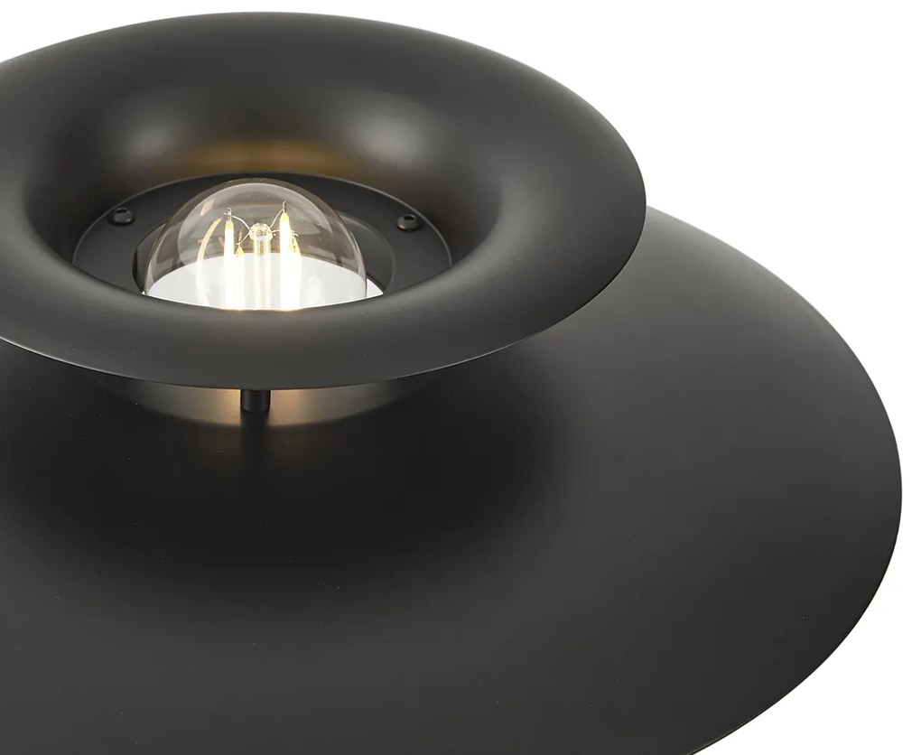 Lampada da tavolo retrò in acciaio nero 45 cm - Pauly