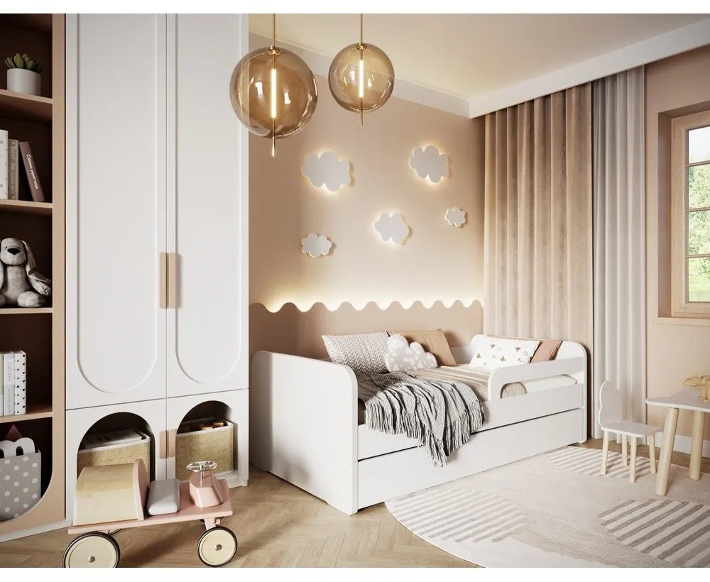 Letto da bambini bianco con rete inclusa 80x200 cm Duuli – ELTAP